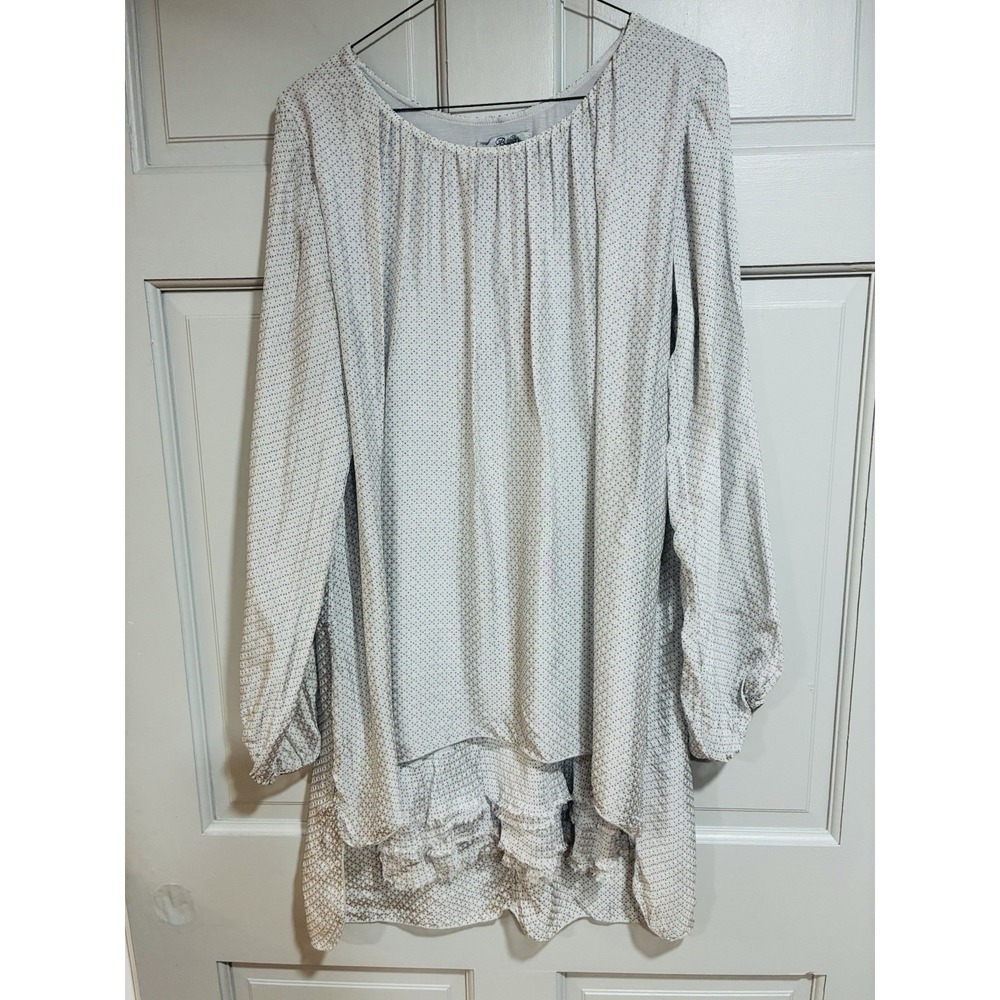 Bacci Women Tunic Top Women Small Flowy Boho Pleasant Long Sleeve Lightweight